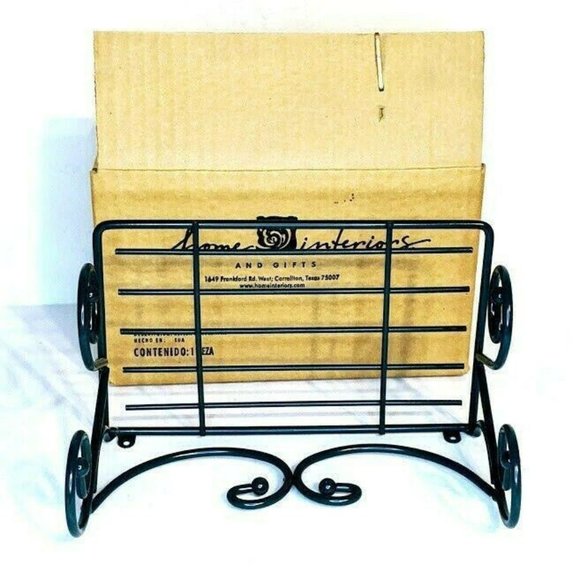 Vintage HOMCO Home Interiors and Gifts Green Metal Wire Wall Shelf 12657-DE - Picture 1 of 5